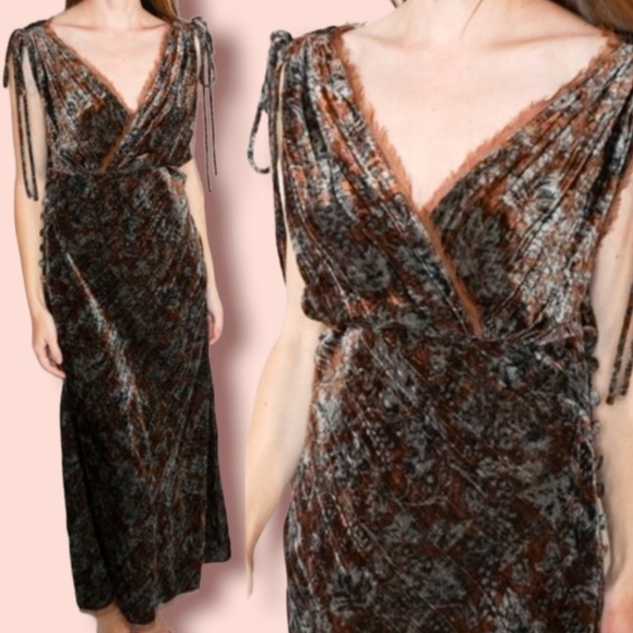 Peruvian Connection Boho Velvet Dress - Picture 2 of 11